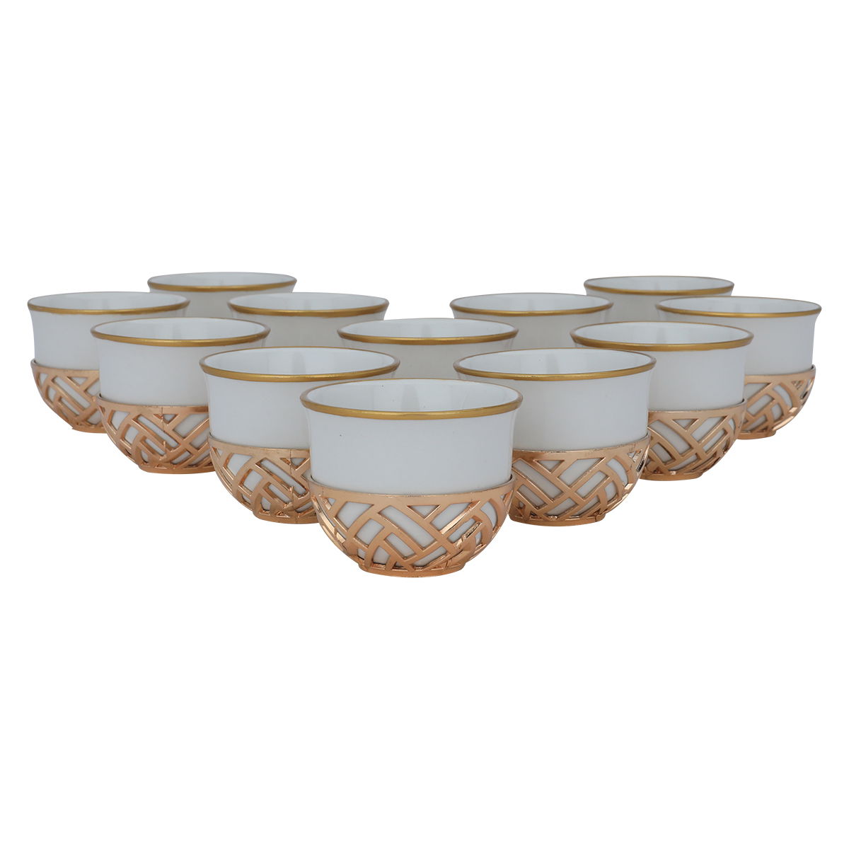 Al Saif Gallery Porcelain Arabic Coffee Cups Set, 90 ml, 12 Pieces - White product image 3