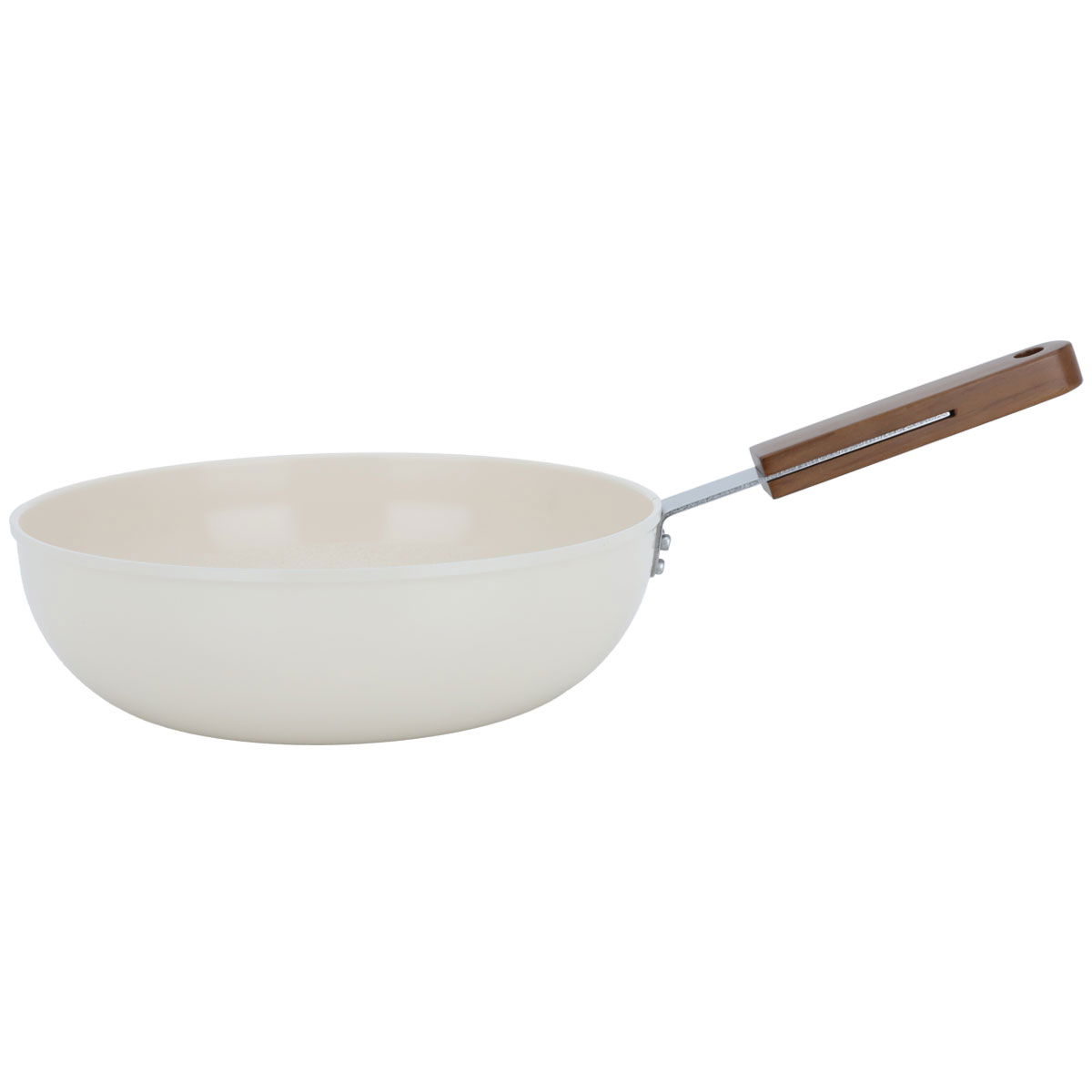 Tornado Granite Frying Pan, 24cm, Dark, Wooden Handle - Beige product image 2