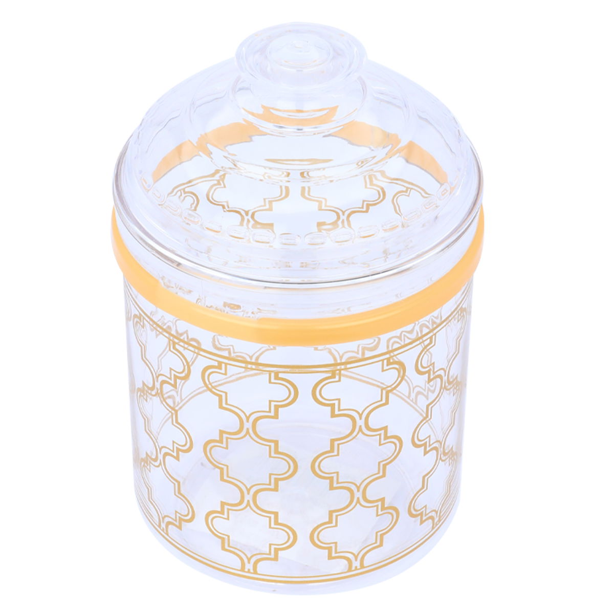 علبة بهارات بلاستيك السيف غاليري، دائري، منقوش ذهبي - شفاف product image 5