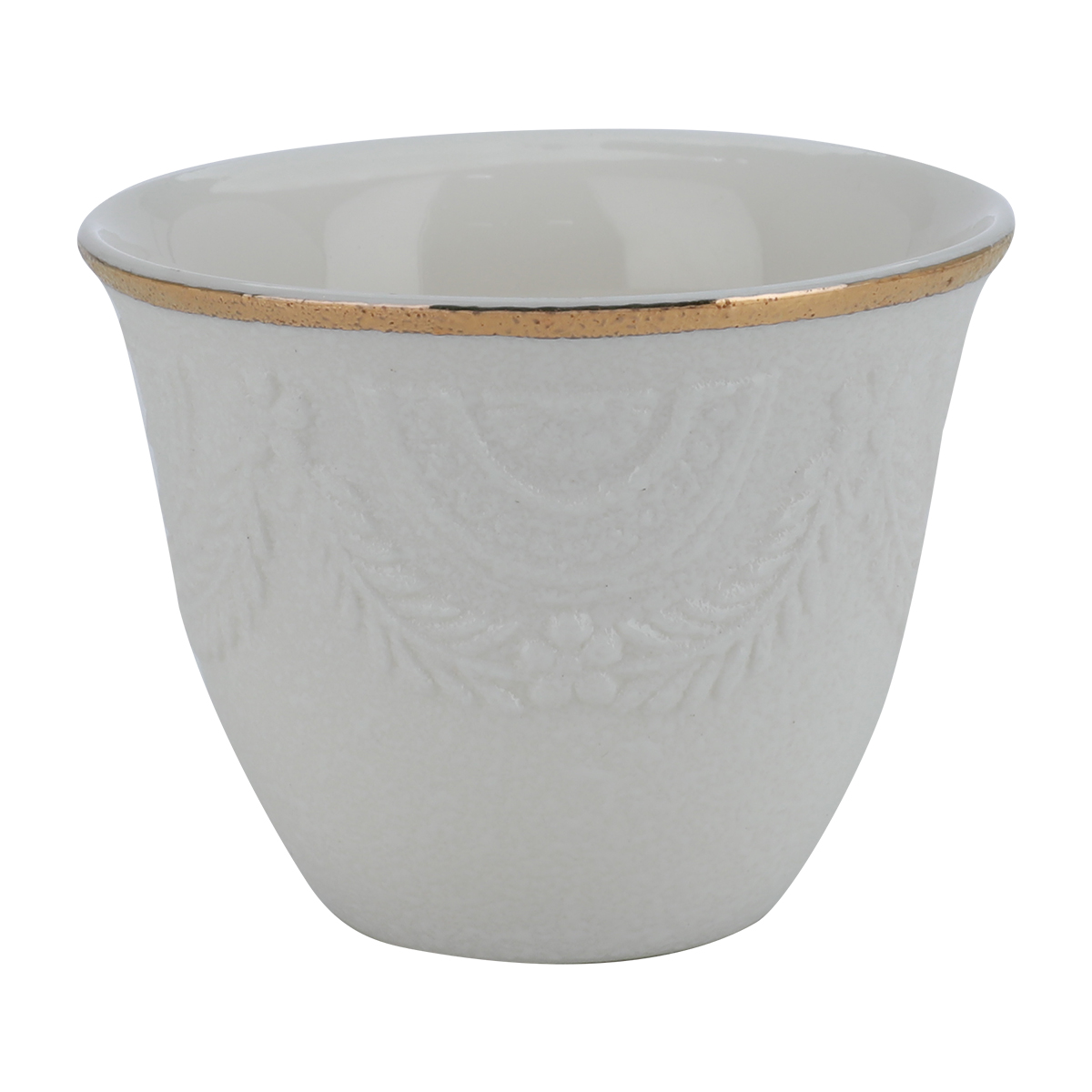 Al Saif Gallery porcelain Arabic coffee cups set, 12 pieces - white and golden product image 2