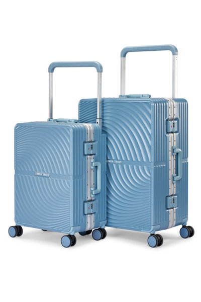 طقم شنط سفر بولي كربونات ليمرا، 2 مقاس، 4 عجلات، LMA-1917 - ازرق product image 2