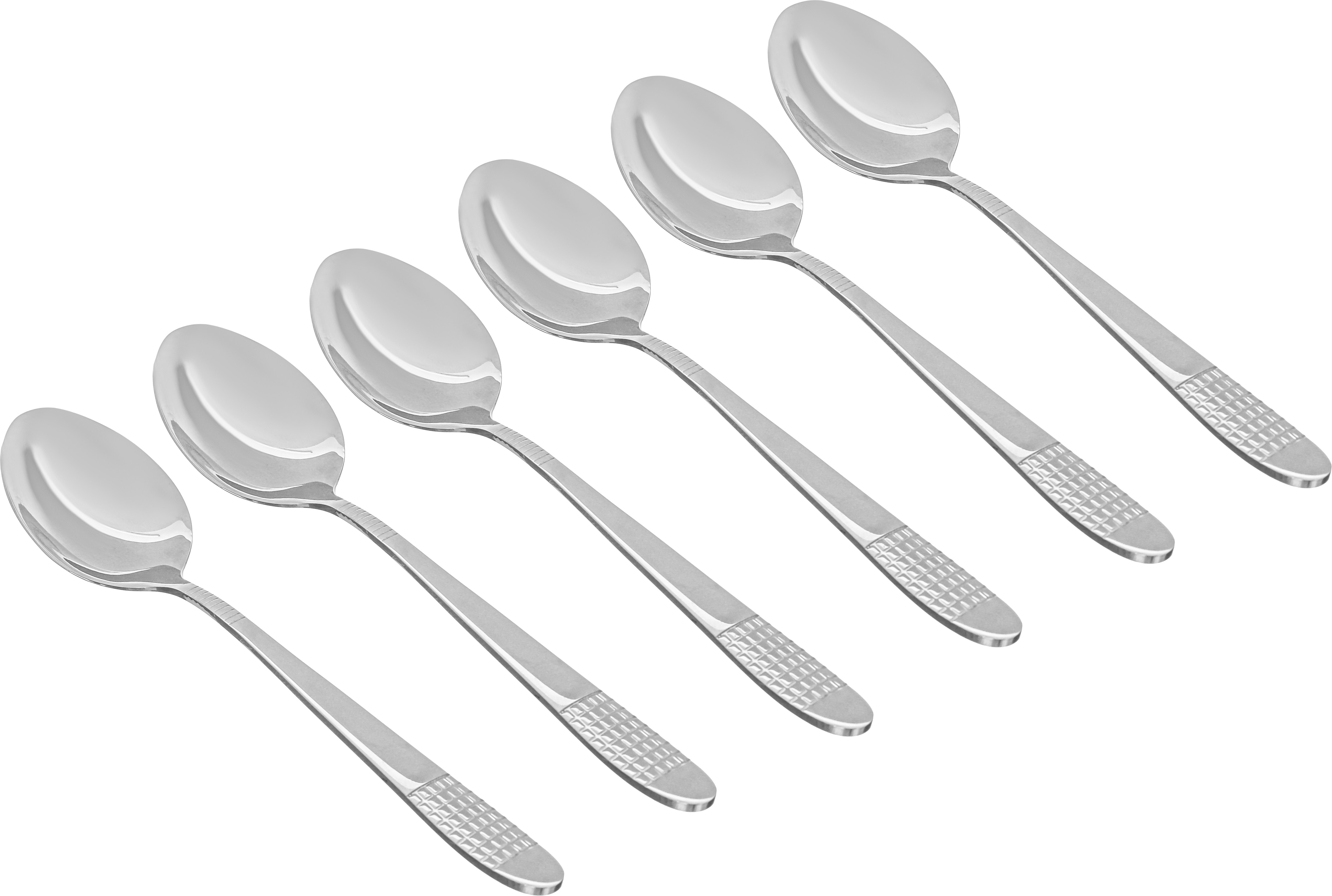 Al Saif Gallery steel spoon set, 6 pieces - silver product image
