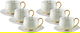 Al Saif Gallery Porcelain Coffee Cups Saucer Set, 12 Pieces, 100 Ml - Beige product image 1