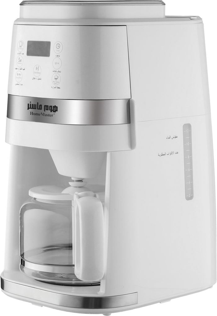 Home Master HM-904 Espresso Maker, 750 Watts, 1.5 Liters, Digital Display - White product image 3