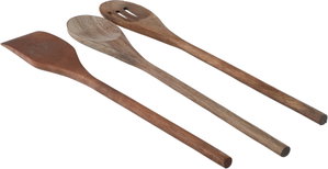 Excellent Houseware 3-Piece Wooden Kitchen Spoon Set - Dark Wood product image 2