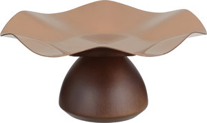 ستاتد تقديم ستانلس ستيل خشب السيف غاليري، قاعدة خشبي، 17x17x8 سم - نحاسي product image