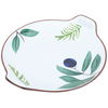 Porcelain dessert plate in the hands of Al Saif Gallery, 23 x 23 x 3 cm, round, fruit pattern - white product image 1