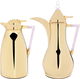 Al Saif Gallery Maha thermos set, two pieces, 1 liter, thermal glass inner shell, steel outer shell - gold product image 1