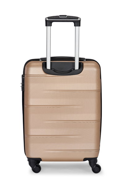 طقم شنط سفر ABS ليمرا، 3 مقاسات، 4 عجلات، قفل ارقام، WM-209 - ذهبي product image 5