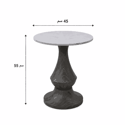 طقم طاولات سيراميك و معدن، 7 قطع - اسود بني product image 4