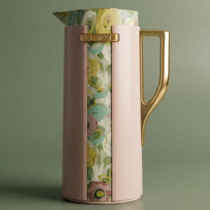 Everest Widad Thermos, rose pattern, 1 liter, thermal glass inner shell, plastic outer shell - brown product image