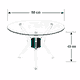 طقم طاولات زجاج و ستيل و اكرليك، 5 قطع - شفاف اسود product image 2