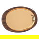 Tofariyah Steel Al Saif Gallery, oval, wooden edge - gold product image 1