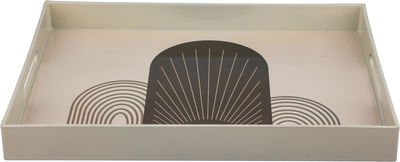 Al Saif Gallery Plastic Serving Tray, 40x30x4 cm, Rectangular - Beige Brown product image 1