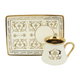 Al Saif Gallery Porcelain Arabic Coffee Cups Set, 12 Pieces - Gold Beige product image 1