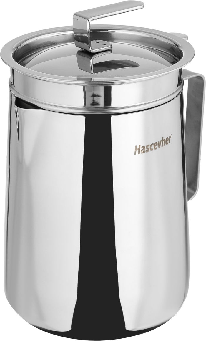 Hacshever Stainless Steel Frying Pan, Jug Shape, with Strainer, 2 L - Silver product image 2
