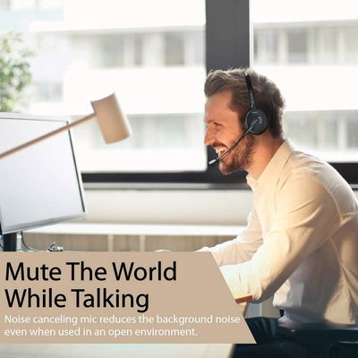 Promate Mono Wireless Headphones, Built-in Microphone, Noise Canceling - Black product image 2