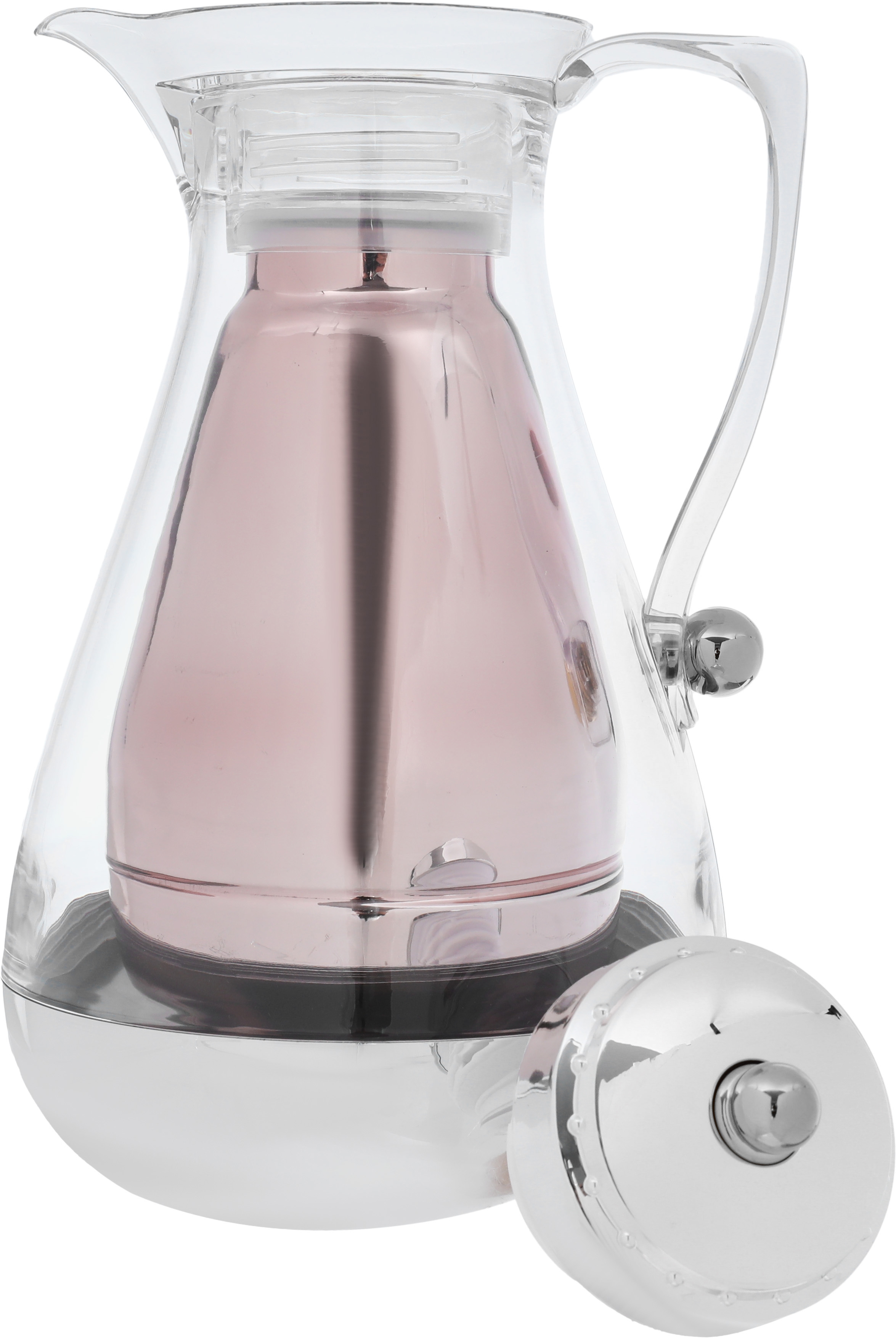 Home collection thermos, 1 liter, outer shell, glass inner shell, plastic outer shell - transparent product image 4