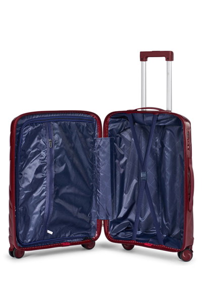 طقم شنط سفر بولي بروبيلين ليمرا، 3 مقاسات، 4 عجلات، LMA-1925 - عنابي product image 6