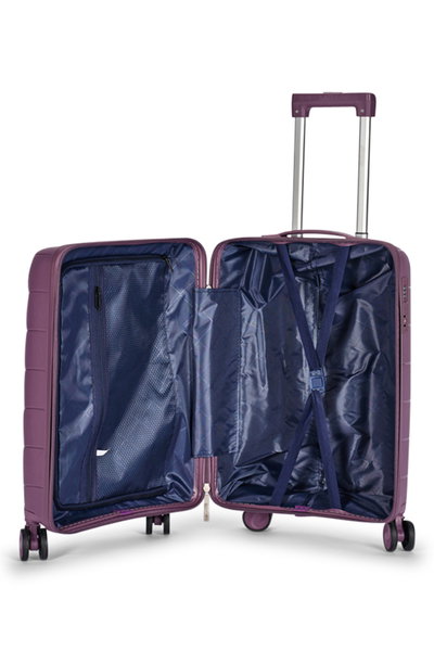 طقم شنط سفر بولي بروبيلين ليمرا، 3 مقاسات، 4 عجلات، بزاوية 360 درجة، LMA-PP506-3PCS - بنفسجي product image 5