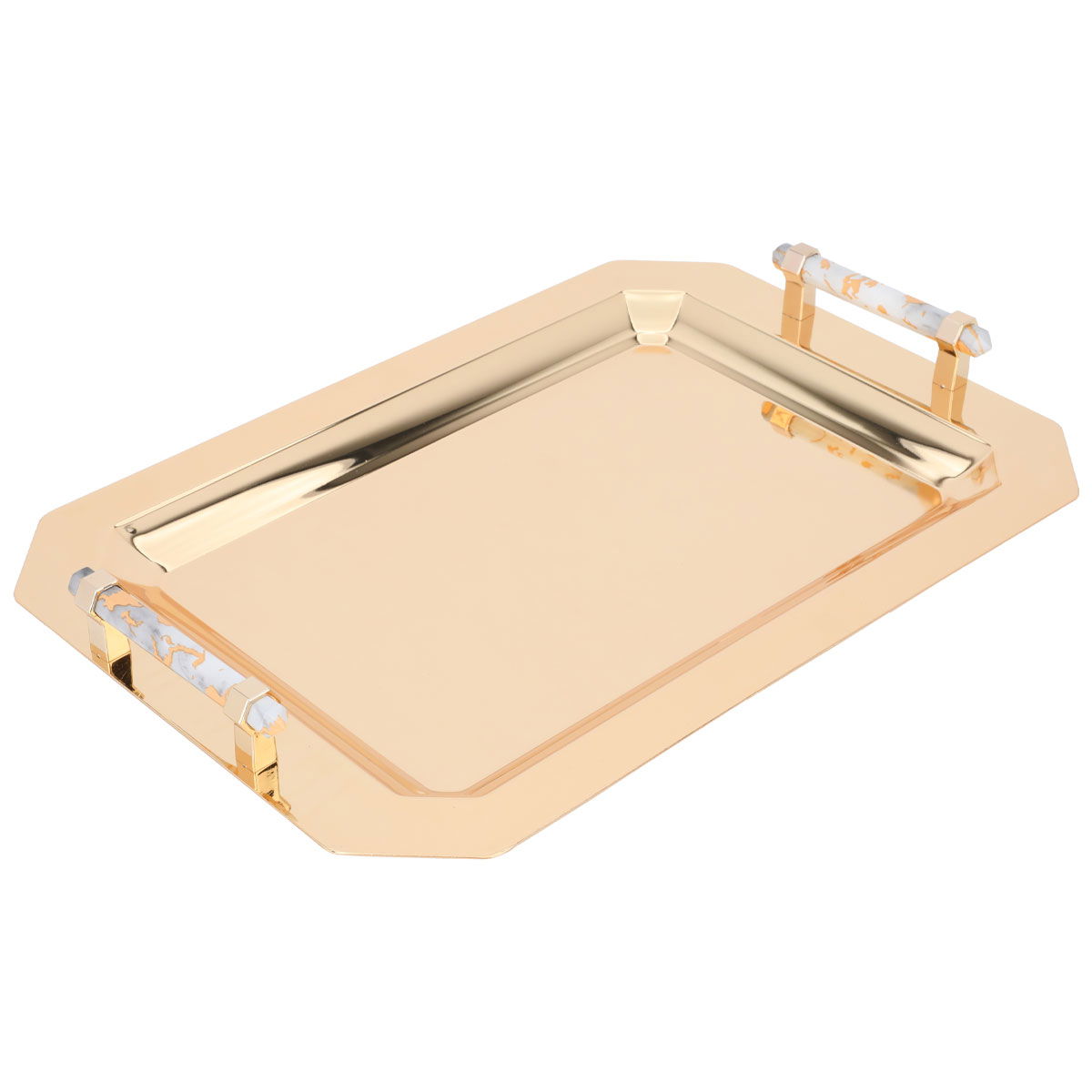 Alif Gallery tofaria set with steel dates, 5 pieces, rectangular - gold product image 2