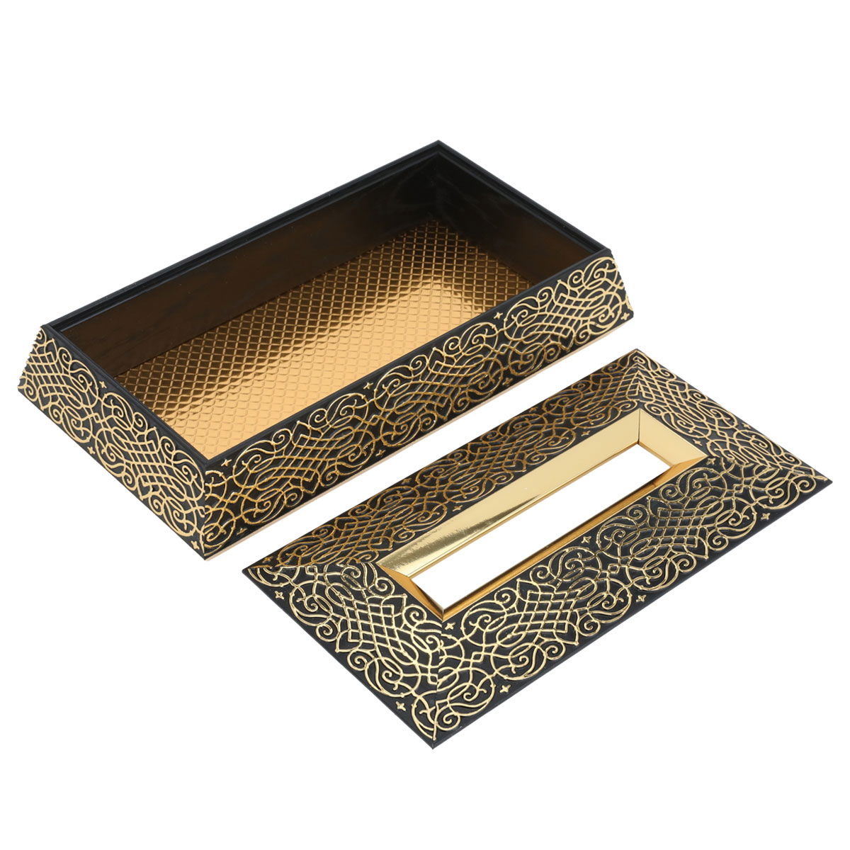 علبة مناديل بلاستيك السيف غاليري، مستطيل - أسود product image 2