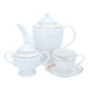 طقم سفرة بورسلان السيف غاليري، 77 قطعة، نقش سنبلة ذهبي - أبيض product image 2