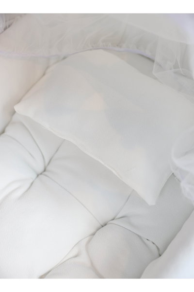 سرير موسى قطن فان مومنت، 76×42×76 سم، حامل هزاز - ابيض product image 2