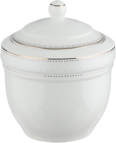 طقم تقديم سفرة بورسلان السيف غاليري، 166 قطعة، نقش فضي - أبيض product image 17