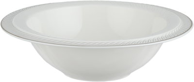 طقم تقديم سفرة بورسلان السيف غاليري، 65 قطعة، نقش فضي - أبيض product image 6