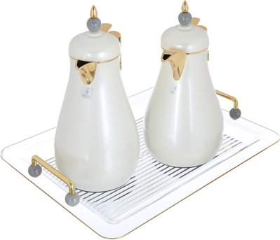 طقم ترامس كريستال السيف غاليري، 1+0.7 لتر، طوفرية اكريلك كرة رمادي - لؤلؤي product image 1