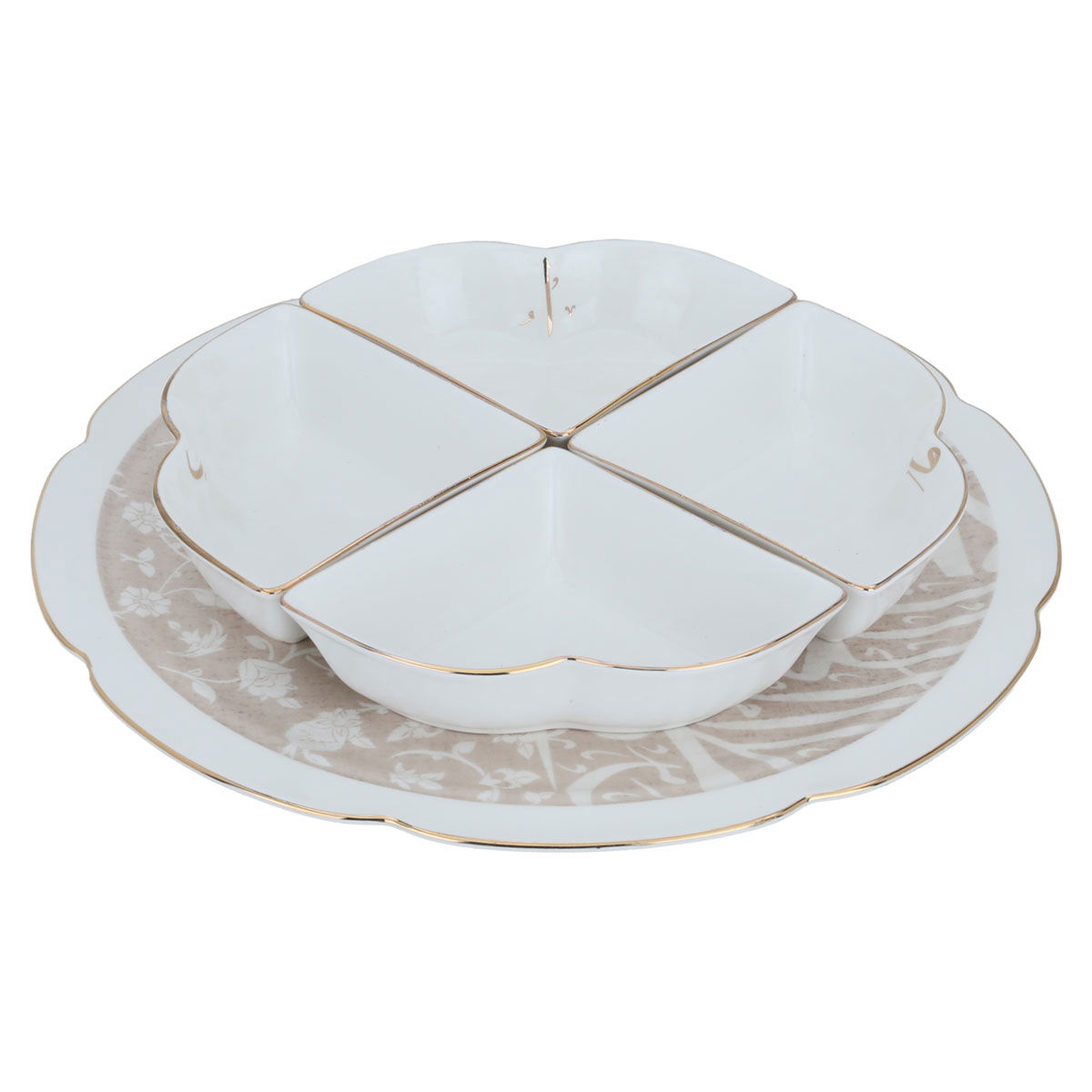 Al Saif Gallery Porcelain Bowl Set, 5 Pieces - White product image
