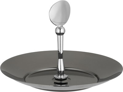 شيالة تقديم ستانلس استيل السيف غاليري، 15.5x15.5x12 سم، دائري، مسكة يد - أسود لامع product image 2