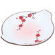 Al Saif Gallery porcelain dessert plate, 10.25 inches, round, flower pattern, handle - white product image 1