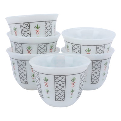 Al Saif Gallery porcelain Arabic coffee cups set, 12 pieces - white product image 2