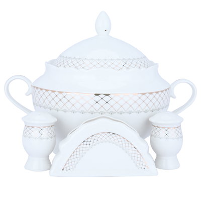 Al Saif Gallery Porcelain Dinner Set, 65 Pieces - White product image 3