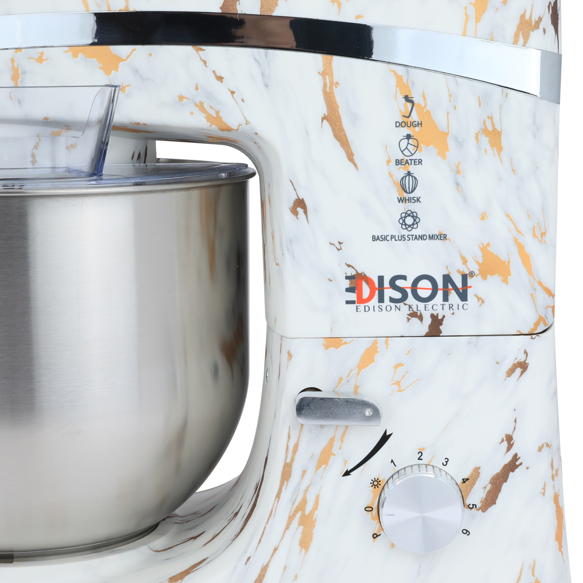 Edison Basic Plus Electric Stand Mixer, 1000 Watt, 6.5 Liter - White product image 7