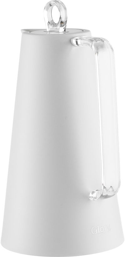 ترمس جلوري، 1 لتر، خامة داخلية زجاج، يد شفاف غطاء ضغاط - كريمي product image 2