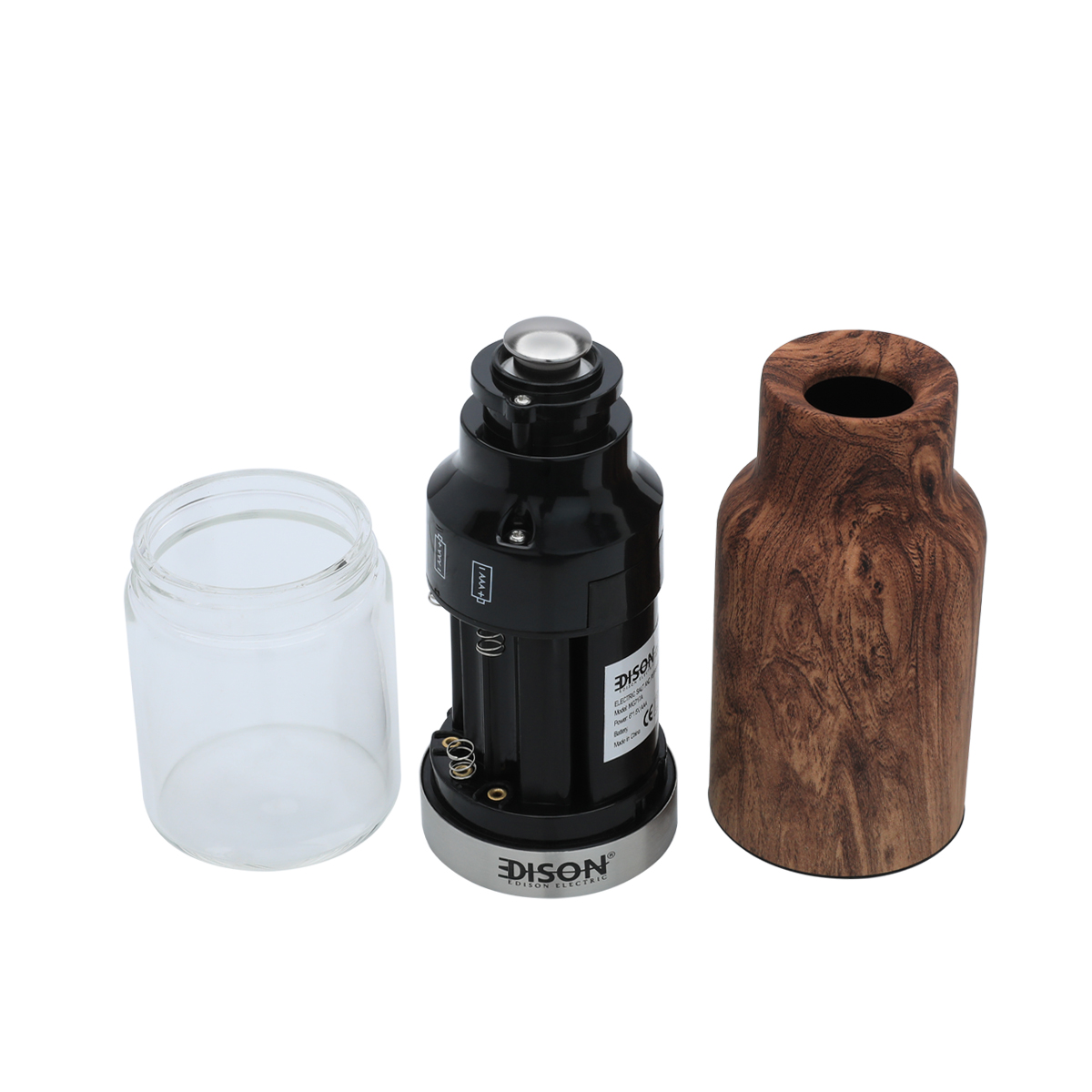 Edison Spice Grinder, 3.6 Watt, 60 ml, Battery Operated - Wooden product image 4