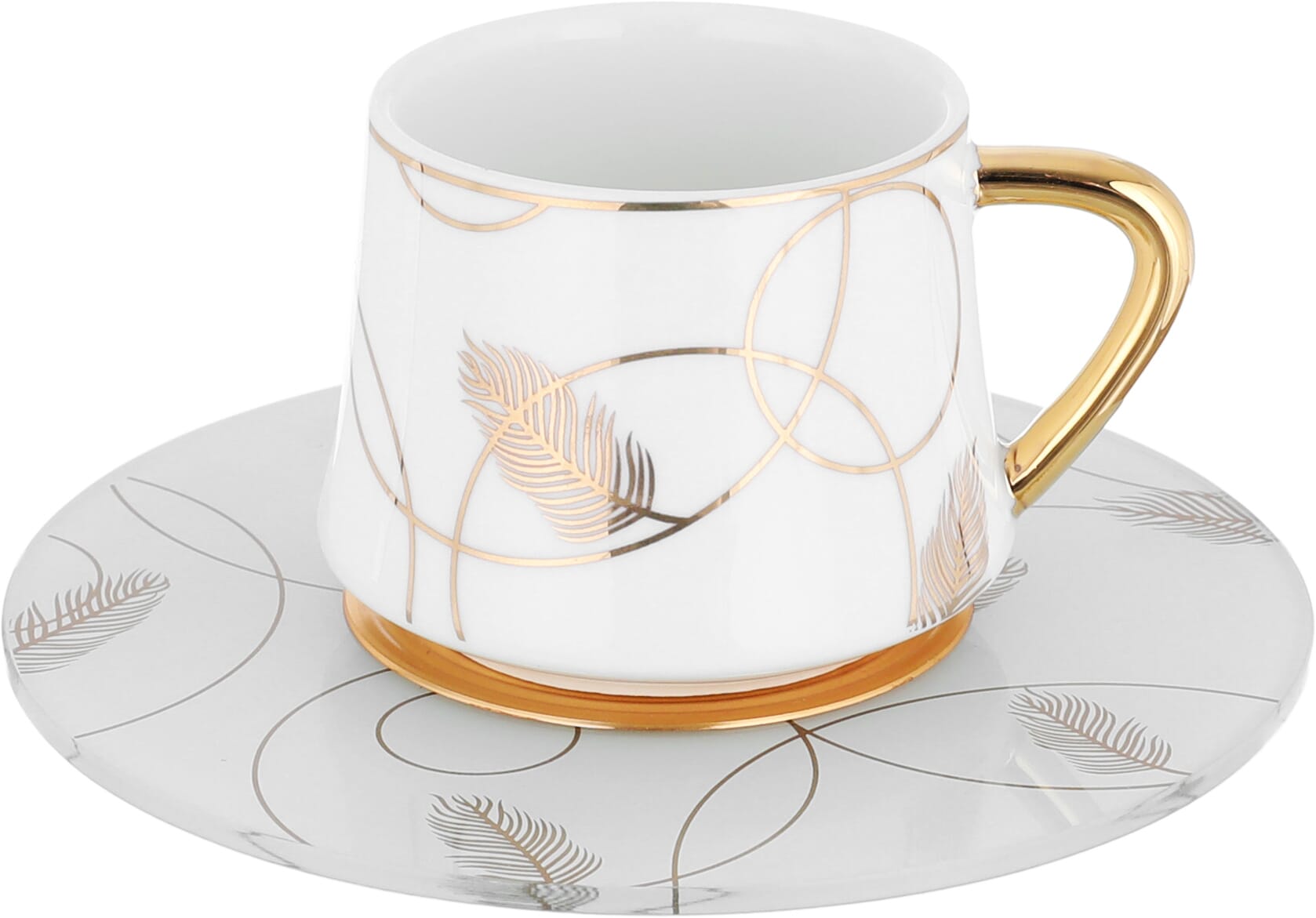Al Saif Gallery porcelain coffee cup set, 12 pieces - white product image 2