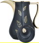 Al Saif Gallery Salma thermos set, 1 liter, golden pattern, 2 pieces, thermal glass inner shell, plastic outer shell - black product image 4