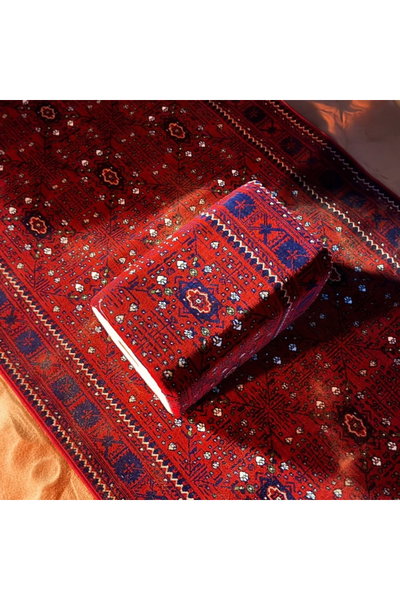 بكج سجادة مع مركى بوليستر سجادتي، 100×300 سم - احمر product image 4