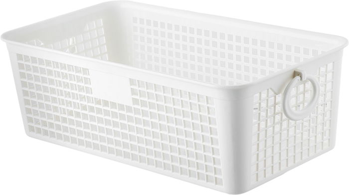 Saifso Plastic Storage Basket, 26.5x14.8x8.8 cm - Beige product image 2