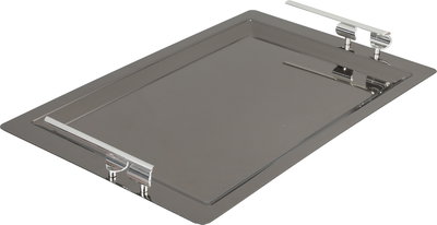 طقم طوفريات ستانلس استيل السيف غاليري، 3 قطع، مستطيل، يد فضي - أسود لامع product image 2