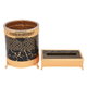 Al Saif Gallery Basket with Tissue Box, Steel, 22x22x29 / 26x13x8 cm - Black / Gold product image 1