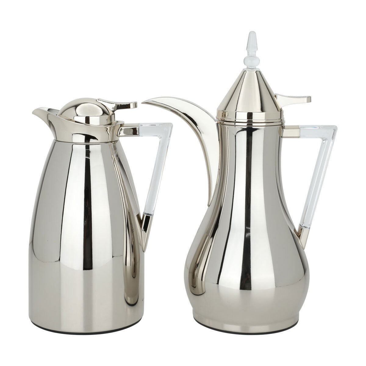 Al Saif Gallery Maha Steel thermos Set, 2 Pieces, 1 Liter - Silver product image
