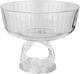 Al Saif Gallery Glass Serving Bowl, 18x18x15 cm, Base, Round - Transparent product image 1