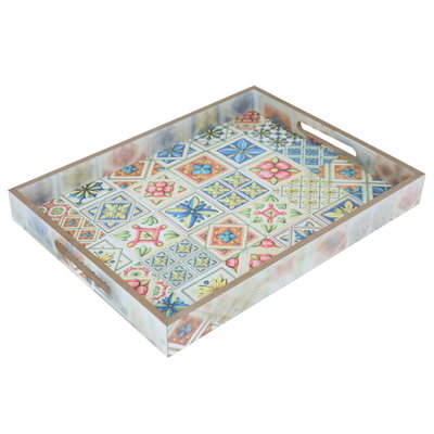 طوفرية مستطيلة خشب السيف غاليري، 39×29.5×4.3 سم، بنقش - ملون product image 2