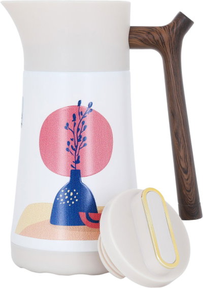 Al Saif Gallery thermos, 0.35 liters, steel inner container, steel outer shell - white beige product image 4