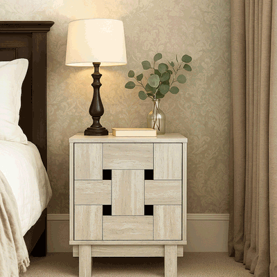 كومدينه خشب ام دي اف، 60×40×35 سم - رمادي product image 1